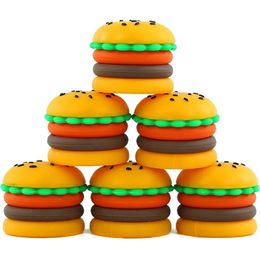 Nonstick Jar Wax container hamburger shaped silicone box 9ml silicon containers food grade jars dab tool Liquid Cream Storage
