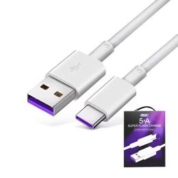 5A Super Charge Cable 65W 40W Quick Type C USB Data Wire For Samsung Huawei P50 P40 P30 P20 Pro Mate 50 40 20 30 Nova 8 9 7 SE