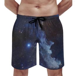 Men's Shorts Star Cloud Board Summer Galaxy Print Vintage Short Pants Men Surfing Quick Drying Custom Swim Trunks