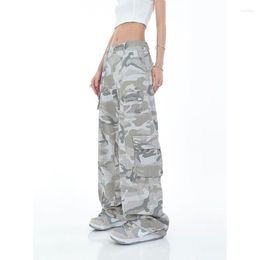 Women's Pants 2023 Streetwear Women Camouflage Cargo Hip Hop Oversize Autumn Straight Wide Leg High Street Fashion Casual Trousers