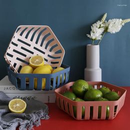 Storage Baskets Plastic Hollow Fruit Basket Drain Household Kitchen Sink Vegetable Holder Organiser