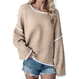 Women's Sweaters Autumn Winter For Womens Crew Neck Sweater With Big Back Fringe Top Vintage Korean Style Clothes Harajuku
