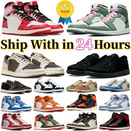 Jumpman 1 high basketball shoes 1s Dutch Green Lost Found Reverse Mocha Black Phantom Bred Patent Tan Gum Obsidian Banned men women sneakers outdoor sports trainers