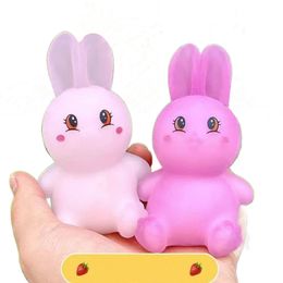 Encountering light Discoloration Decompression Toy Rabbit Pinch Toys Flour Rabbit Pinch Squishies Mini Party Favors Goodie Bag Fillers for Boys Girls