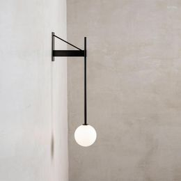 Wall Lamps Nordic Simple Iron Line Lamp Living Room Bedroom Bedside Designer Model Postmodern Geometric Modelling Lights