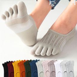 Women Socks 3Pairs Women's Fashion Cotton Breathable Invisible Ankle Short Boat Open Toe Sweat-absorbing Elasticity Ladies Sox