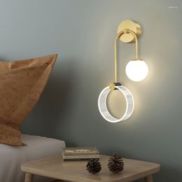 Wall Lamp Nordic Simple Modern Bedroom Bedside Living Room Artistic Personality Creativity Lighting Luxury Sofa Background Light