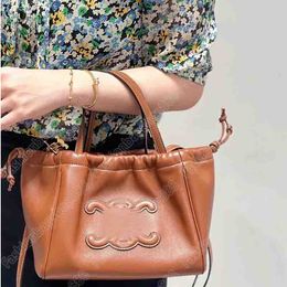 CABAS Small Drawstring Tote Bag Designer bag luxurys handbags woman totes shoulder bag Leather the tote bag Detachable long shoulder strap