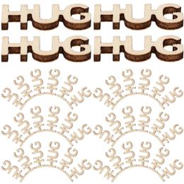 Storage Bottles 100 Pcs DIY Wood Hug Crafts Wooden Cutouts Handmade Wedding Ceremony Decorations Jar Unfinished Words