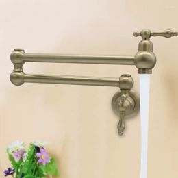 Kitchen Faucets Foldable Pot Filler Tap Wall Mounted Faucet Single Cold Water Rotate Folding Spout For Accessories