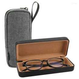 Storage Bags Hard Glasses Case Sunglass Travel Pouch Protective Unisex PU Leather With Bag For Women