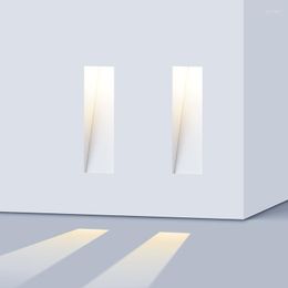 Wall Lamp Sensor Sconce Frameless Stair Light Motion Detect Step Lighting For Home Decor Bedroom Foyer Balcony Footlight