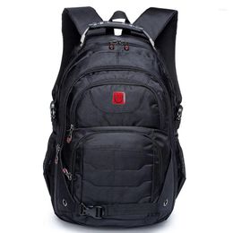 Backpack Waterproof Black Nylon Men Laptop Backpacks School Bags Large Capacity Travel Backpacking Male Hiking Rucksack Mochila 4 Layer