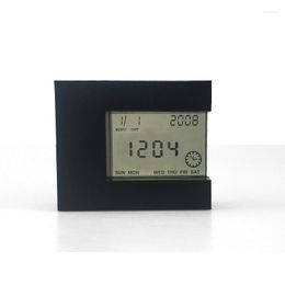 Table Clocks Clock Simple Four-Sided Perpetual Calendar Countdown Temperature Rotation Induction Alarm