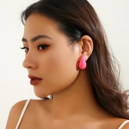 Stud Earrings Y2k Acrylic Water-drop For Women Trendy Cute Elegant Ladies 2023 Fashion Jewellery Accessories Female Gifts