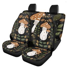 Car Seat Covers Mushroom Design Cover Set For Women Universal Fit SUV Truck Sedan Elastic Front Back Accesorios Para Auto