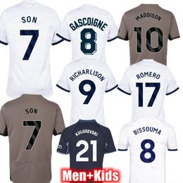 MADDISON SON 3XL 4XL Camisas de futebol 23 24 THFC RIHARLISON KULUSEVSKI ROMERO Kit de futebol camisa Fan Player versão BISSOUMA JOHNSON Jersey top homens crianças conjuntos