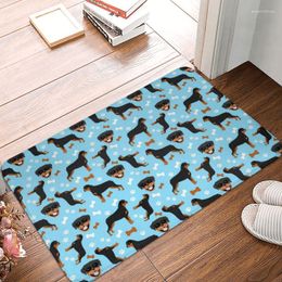 Carpets Custom Rottweiler Dog Breed Doormat Non-Slip Entrance Kitchen Bathroom Door Floor Mat Animal Garage Carpet Rug