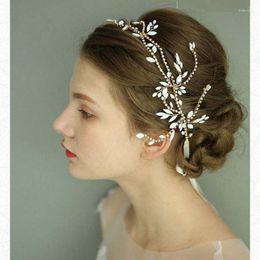 Hair Clips Hairbands European And American Bride Accessories Wedding Dress Ornaments Bijoux Flower Ribbon Hairband D226