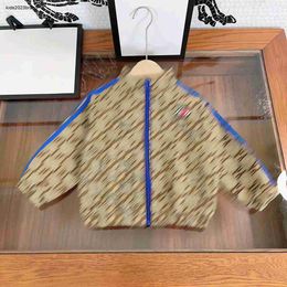 designer Kids blue zipper Coats fashion Child Jacket Size 100-150 CM Baby Autumn clothing overcoat for boys Aug30