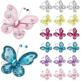 Storage Bottles Fake Butterflies Butterfly Centrepieces Decor Ornament Bouquet Accessories Home Decorations For Crafts Organza