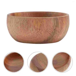 Decorative Figurines Acacia Wooden Plate Food Dish Tea Household Dishware Bowl Kitchen Key Chain Salad