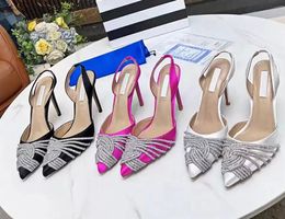 Luxury rhinestone Sandals rystal cross connection High Heels Bridal Wedding Party Sexy stiletto strap Lady Sexy EU35-42 BOX