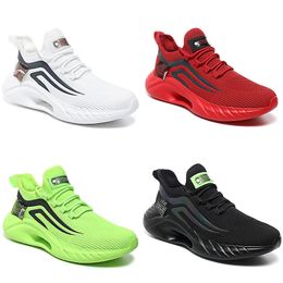 Multi-colored running shoes low top men black white green red trainers outdoor couple sneakers breathable