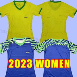 Frauen 2023 2024 Fußballtrikots PAQUETA COUTINHO Brasilien Fußballtrikot FIRMINO Brasilien 23 24 MARQUINHOS VINI JR ANTONY SILVA DANI ALVES Home Girl Away
