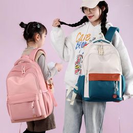 Backpack Patchwork Color Waterproof Nylon Women Female Travel Bag Unisex Preppy Schoolbag Men Cool Rucksack