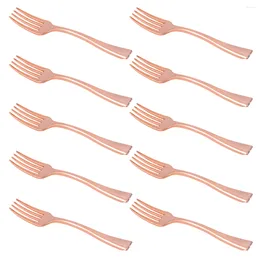 Dinnerware Sets 24 Pcs Disposable Fruit Fork Plastic Picks Kid Silverware Wedding Dessert Spoon