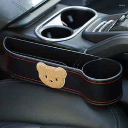 Car Organiser Cute Bear Cup Holder Seat Multifunctional Gadget Storage Box ABS Seam Pockets Trunk