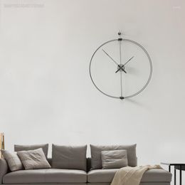 Wall Clocks Large Nordic Clock Wood Metal Electronic Home Decor Luxury Silent Watch Kitchen Horloge Murale Mirror