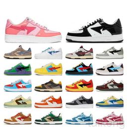 Designer Casual Sta Shoes Grey Black Stas Sk8 Color Camo Combo Pink Green Abc Camos Pastel Blue Patent Leather M2 With Socks Platform