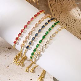 Link Bracelets HECHENG Fashionable Zircon For Women Dazzling Colorful Chain Trend Sexy Party Accessories Jewelry Wholesale