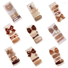 Hair Accessories Bows Pins Snap Side Clips Toddler Girls Headwear Hairclips Accs 4Pcs