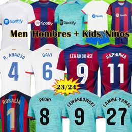 PEDRI Jerseys ANSU GAVI 24 23 LEWANDOWSKI Soccer S 6 FATI De Futbol FERRAN 2023 2024 Camiseta RAPHINHA Football Shirt Men WOMEN Barca occer ANU 20 20 hirt