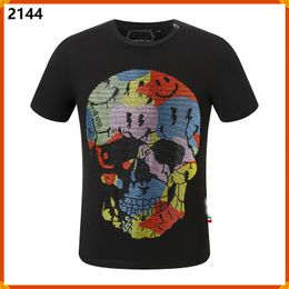 NEW STYLE Phillip Plain Men T Shirts Designer PP Skull Diamond T Shirt Short Sleeve Dollar Bear Tiger Brand Tee High Quality Skulls T Shirt Tops WP2144