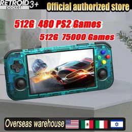 Portable Game Players Retroid Pocket 3 Original Handhelds Da 4.7 Pollici 4G128GB T618 RP3 Android 11 HD 512G Plus Built-in 75000 games PSP 230901
