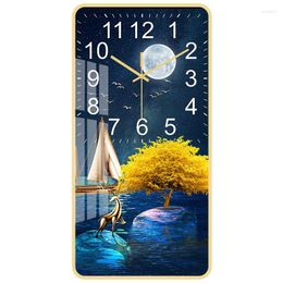 Wall Clocks Creative Mute Modern Design Large Clock Silent Crystal Porcelain Sofa Background Decoration Fashion Horloge