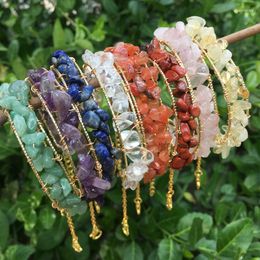 Link Bracelets Natural Gravel Stone Handmade Irregular Beaded Bracelet For Women Girls Colorful Vintage Adjustable Jewelry Gifts