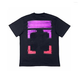 Men's T Shirts Oversize High Quality Purple Print Summer T-shirt Cotton Short Sleeve Tops Loose Unisex EU Size XS-L