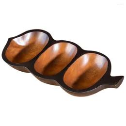 Dinnerware Sets Wooden Tray Decorative Dried Fruits Dry Multifunction Dish Divided Holder Compartment Plates Multi-function
