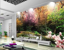 Wallpapers Customize Po Wallpaper For Home Walls Green Forest Living Room Bedroom Wall Paper Tv Kids On The