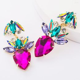 Dangle Earrings Classical Long Crystal For Women Statement Rhinestone Hanging Drop Bride Wedding Jewellery Accessory