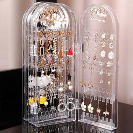 Jewellery Pouches Foldable Acrylic Display Holds Up Earrings Ear Stud Holder Transparent Organiser Earring Showcase Stand Box