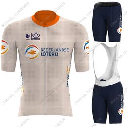 Cycling Jersey Sets Netherlands National Team Cycling Jersey Set Dutch World Champion Cycling Clothing Road Bike Shirts Suit Bib Shorts MTB 230901