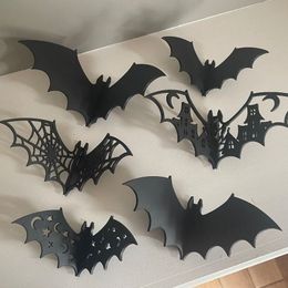 Halloween wooden bat decoration party three-dimensional bat decoration