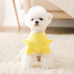 Dog Apparel Puffed Sleeve Undershirt Pet Clothes Cotton Shirts Clothing Dogs Super Small Chihuahua Warm Autumn Fashion Girl Boy Mascotas