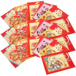 Gift Wrap 30 Pcs Money Chinese Red Envelope 2024 Luck Bag Year Packets Envelopes Dragon Pattern Cute Paper Decorative